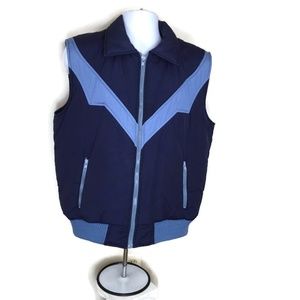 Karman Outerwear  Mens Size Large Retro Vest Blue